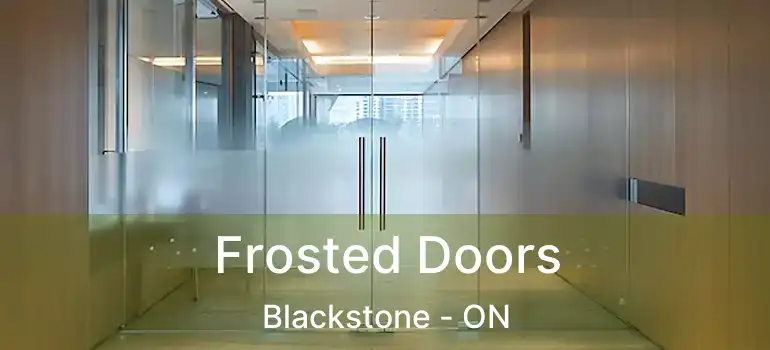  Frosted Doors Blackstone - ON