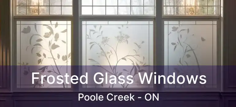  Frosted Glass Windows Poole Creek - ON