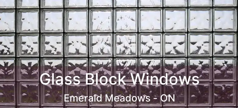  Glass Block Windows Emerald Meadows - ON