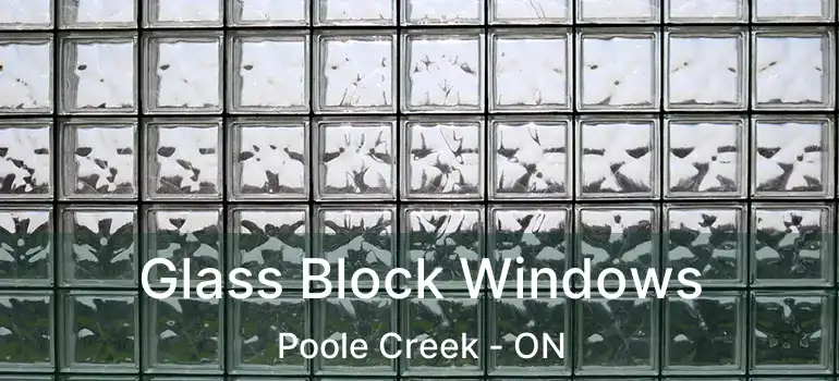  Glass Block Windows Poole Creek - ON