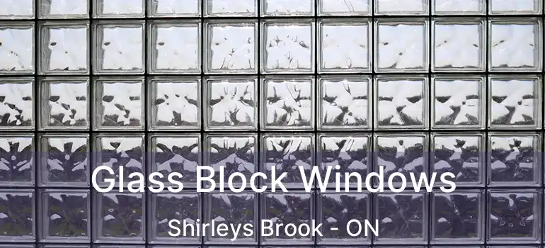  Glass Block Windows Shirleys Brook - ON