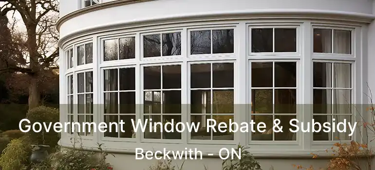  Government Window Rebate & Subsidy Beckwith - ON