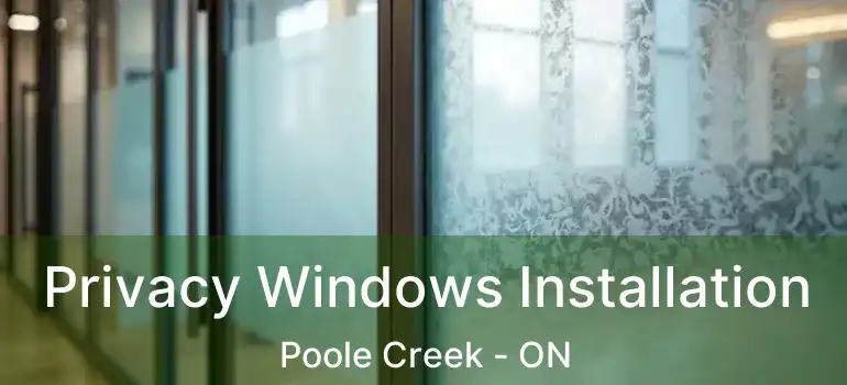  Privacy Windows Installation Poole Creek - ON