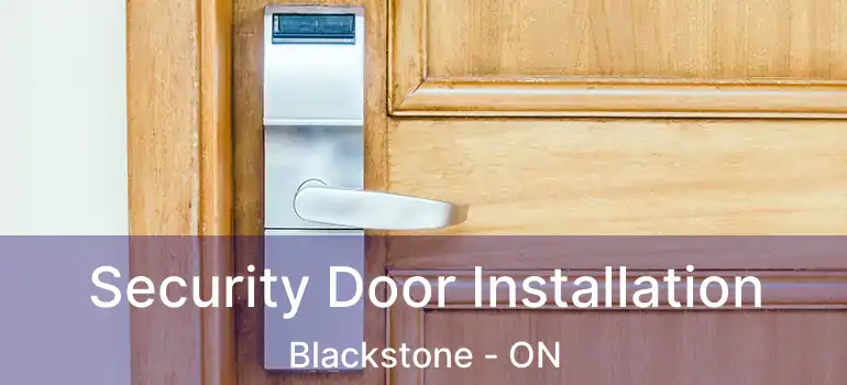  Security Door Installation Blackstone - ON