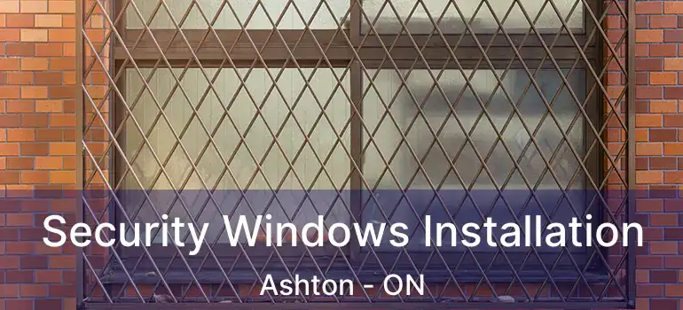  Security Windows Installation Ashton - ON