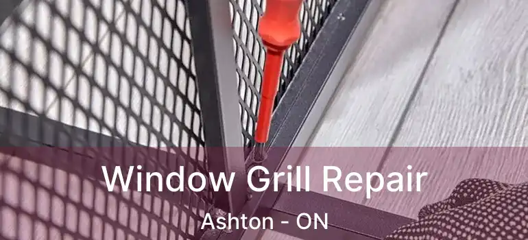  Window Grill Repair Ashton - ON