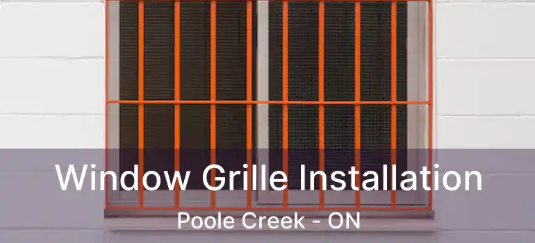  Window Grille Installation Poole Creek - ON