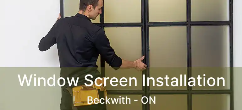  Window Screen Installation Beckwith - ON