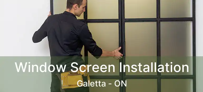  Window Screen Installation Galetta - ON