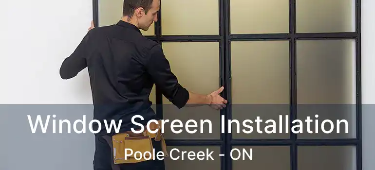  Window Screen Installation Poole Creek - ON